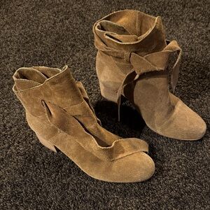 Rachel Zoe Tan Suede Ankle Booties